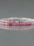 2mm Ombre Pink Tourmaline Beads – Tiny Faceted Round Natural Gemstone 15" Strand