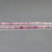 2mm Ombre Pink Tourmaline Beads – Tiny Faceted Round Natural Gemstone 15