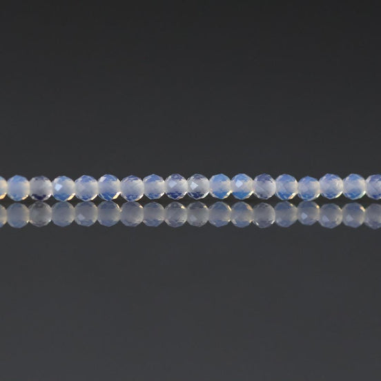 2mm Opalite Micro Faceted Beads October birthstone Beads 15" Gemstone Jewelry DIY Making Gift for crafter