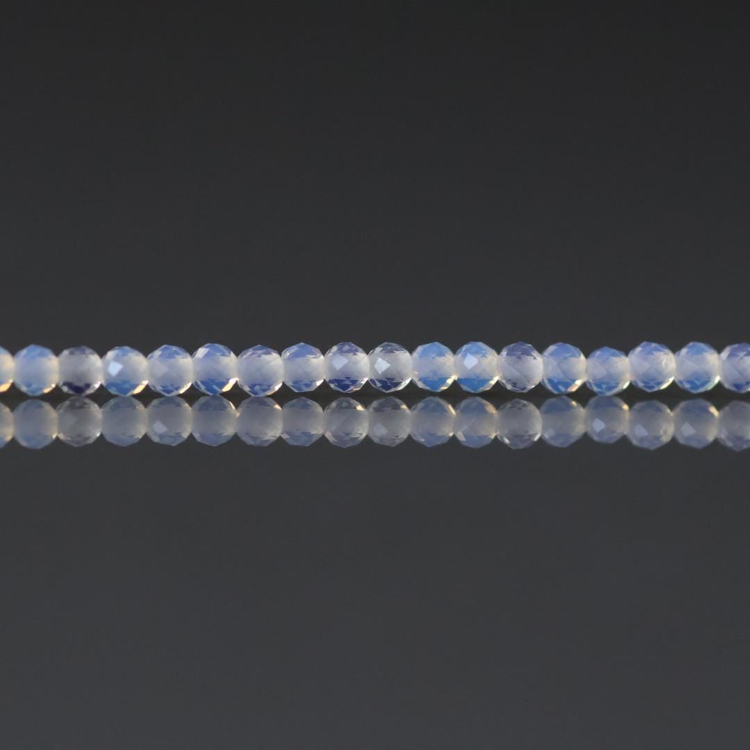 2mm Opalite Beads - Tiny Faceted Round Natural Gemstone 15" Strand