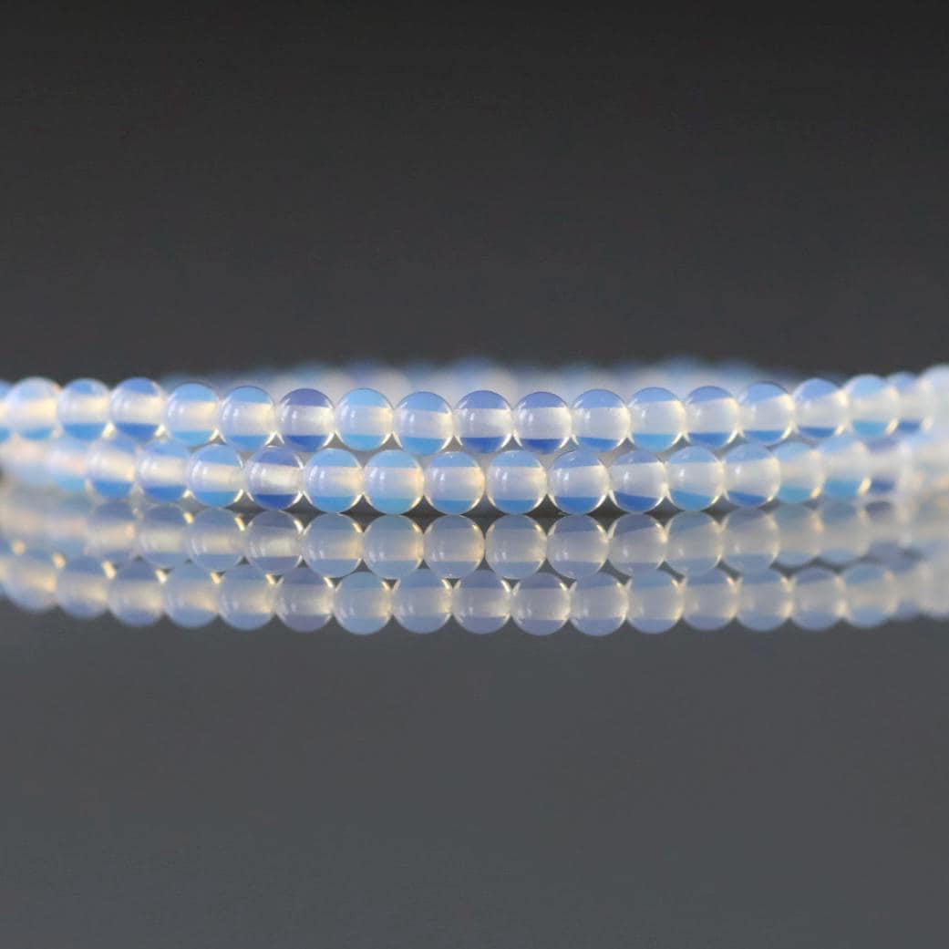 2mm Opalite Beads ‚Äì Tiny Smooth Round 15" Strand