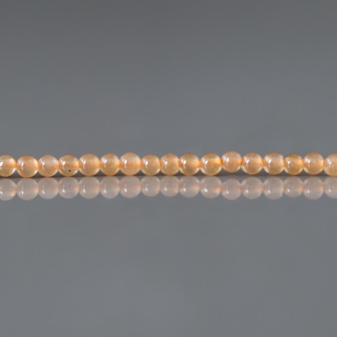 2mm Orange Aventurine Beads ‚Äì Tiny Smooth Round Natural Gemstone 15" Strand