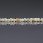 2mm Pastel Yellow Opal Beads Cube 15