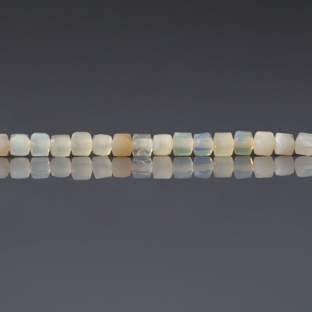 2mm Pastel Yellow Opal Beads Cube 15" Opal Genuine Gemstone Beads Natural Opal for Jewelry Making Beading Crafter Gift October birthstone
