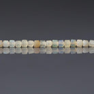 2mm Pastel Yellow Opal Beads - Tiny Cube Natural Gemstone 15" Strand
