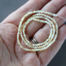 2mm Pastel Yellow Opal Beads - Tiny Cube Natural Gemstone 15" Strand