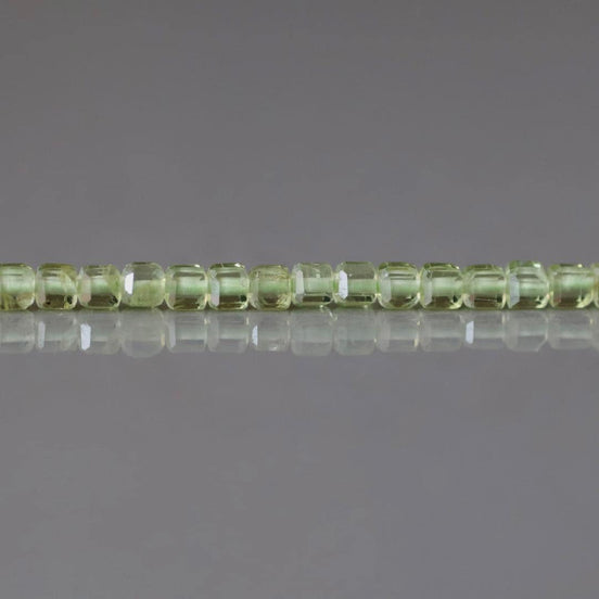 2mm AAA Peridot Faceted Cube Beads 15" Transparent Green Gemstone Beads for Jewelry Making Beading Craft Gift August Birthstone Beads
