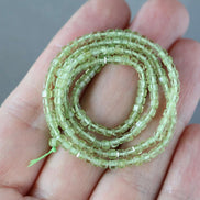2mm AAA Peridot Faceted Cube Beads 15
