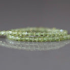 2mm Peridot Beads – Tiny Faceted Cube Natural Gemstone 15" Strand