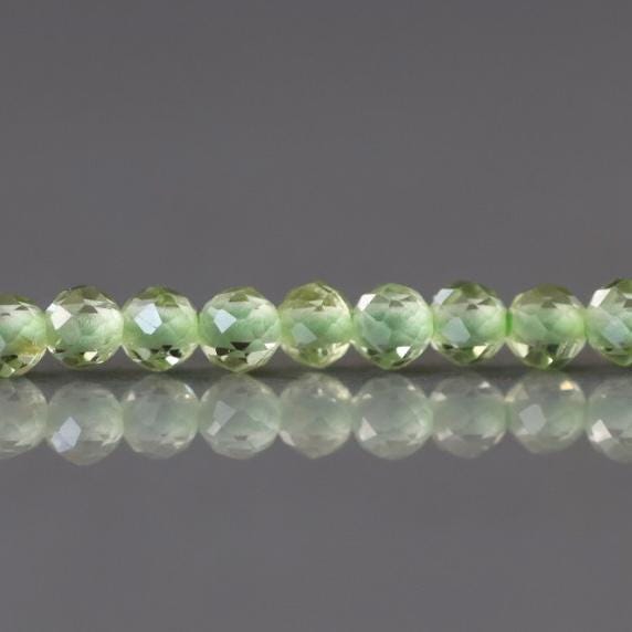 2mm Peridot Faceted Beads Strand 15" Transparent Green Gemstone Beads for Jewelry Making Beading Craft Gift August Birthstone Beads