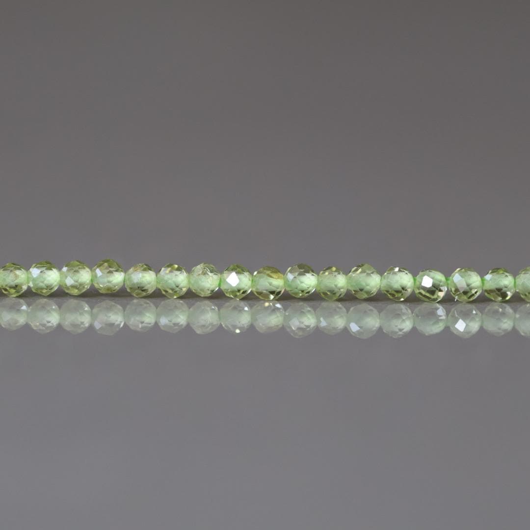 2mm Peridot Beads – Tiny Faceted Round Natural Gemstone 15" Strand