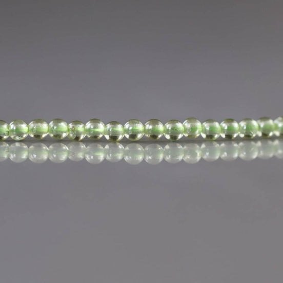 2mm Peridot Smooth Beads 15.5" Transparent Green Gemstone Beads for Jewelry Making Beading Craft Gift August Birthstone Beads