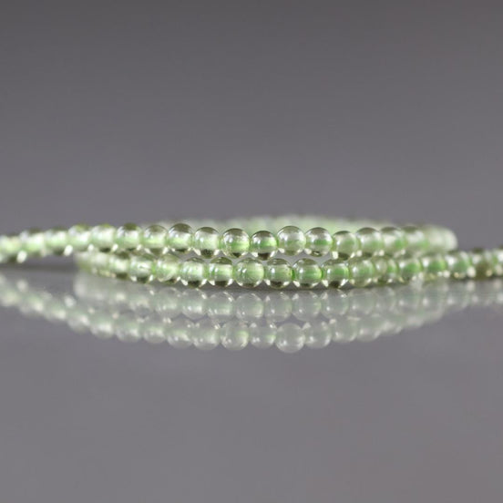 2mm Peridot Smooth Beads 15.5" Transparent Green Gemstone Beads for Jewelry Making Beading Craft Gift August Birthstone Beads