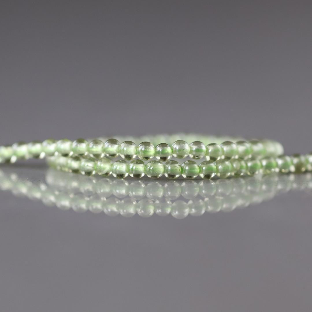 2mm Peridot Beads ‚Äì Tiny Smooth Round Natural Gemstone 15" Strand