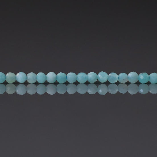 2mm Peruvian Amazonite Faceted Beads 15" Pastel Blue amazonite Genuine Gemstone Beads for Jewelry Making Beading Craft Gift Beads