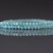 2mm Peruvian Amazonite Beads - Tiny Faceted Round Natural Gemstone 15