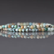 2mm Peruvian Turquoise Beads – Tiny Faceted Round Natural Gemstone 15