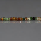 2mm Petro Tourmaline Cube Beads - Faceted Natural Gemstone 7"