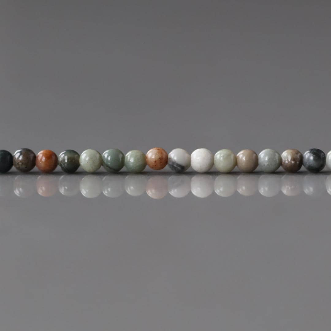 2mm Picasso Jasper Smooth Beads Genuine Small Tiny Picasso Jasper Beads 15" Gemstone Beads for Jewelry Making Beading Gift Crafter