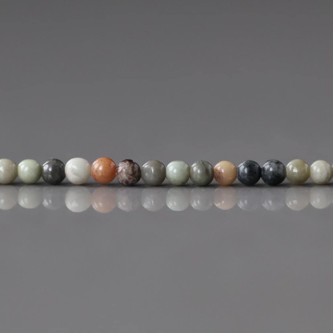 2mm Picasso Jasper Beads ‚Äì Tiny Smooth Round Natural Gemstone 15" Strand