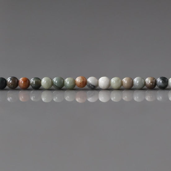 2mm Picasso Jasper Beads ‚Äì Tiny Smooth Round Natural Gemstone 15" Strand