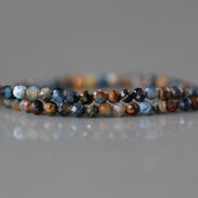 2mm Pietersite Micro Faceted Beads Round Genuine Beads 15