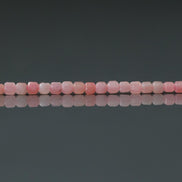 2mm Pink Angelite Micro Faceted Cube Beads Genuine Rare Pink Anhydrite Beads 15