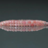 2mm Pink Angelite Micro Faceted Cube Beads Genuine Rare Pink Anhydrite Beads 15
