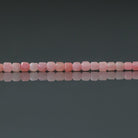 2mm Pink Angelite Cube Beads - Tiny Faceted Cube Natural Gemstone 15" Strand