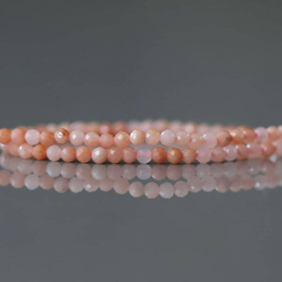 2mm Pink Aventurine Beads Micro Faceted Beads 15" Peach Natural Aventurine Gemstone Beads Beading Crafter Gift DIY jewelry
