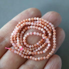 2mm Pink Aventurine Beads ‚Äì Tiny Faceted Round Natural Gemstone 15" Strand