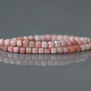 2mm Pink Jasper Cube Beads Genuine Small Pink Jasper Beads 15