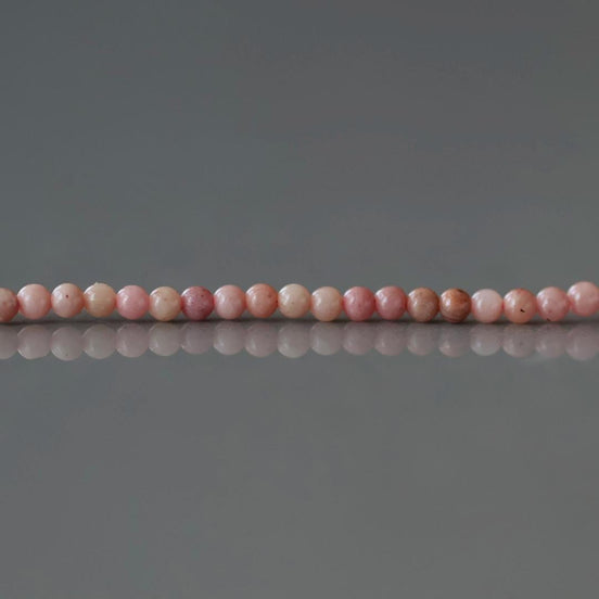 2mm Pink Petrified Wood Jasper Beads Genuine Small Pink Jasper Beads 15.5" Gemstone Beads for Jewelry Making