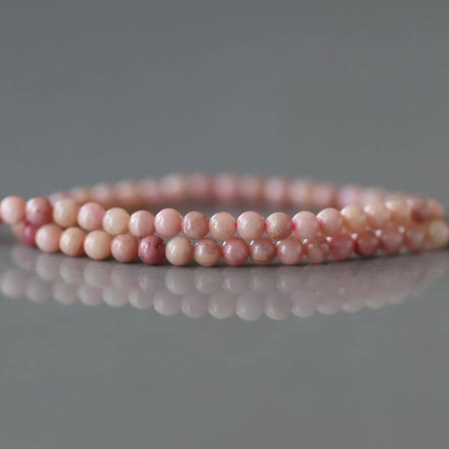 2mm Pink Petrified Wood Jasper Beads Genuine Small Pink Jasper Beads 15.5" Gemstone Beads for Jewelry Making