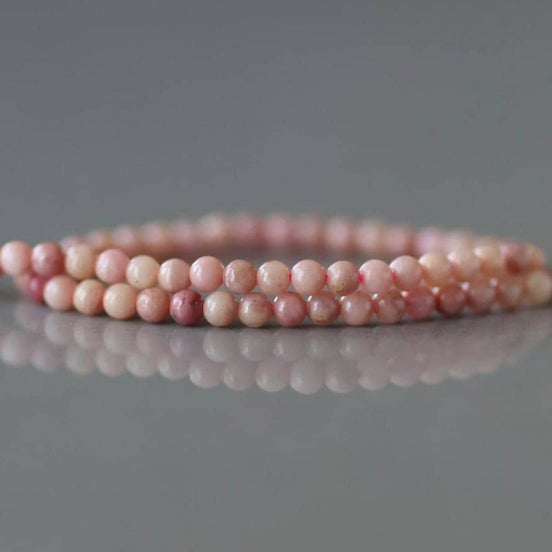 2mm Pink Petrified Wood Jasper Beads Genuine Small Pink Jasper Beads 15.5" Gemstone Beads for Jewelry Making