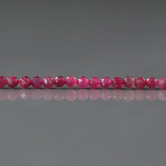 2mm Pink Rubellite Beads Tourmaline Faceted Beads 15" Strand Sparkly Gemstone Spacer Beads Jewelry Making Beading Gift October Birthstone