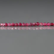 2mm Pink Rubellite Beads - Tiny Faceted Round Natural Gemstone 15