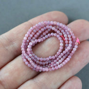 2mm Pink Ruby Beads Smooth 15