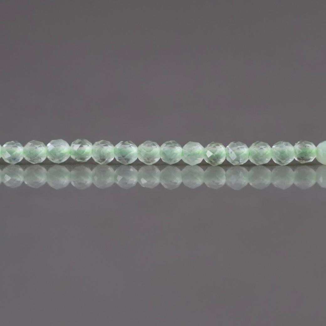 2mm AAA Prehnite Beads Micro Faceted Beads 15" Pale Green Natural Gemstone Beads Beading Crafter Gift DIY jewelry