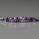 2mm Purple Fluorite Beads - Tiny Faceted Round Natural Gemstone 15" Strand