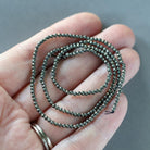 2mm Pyrite Beads ‚Äì Tiny Smooth Round Natural Gemstone 15" Strand