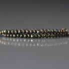 2mm Pyrite Beads ‚Äì Tiny Smooth Round Natural Gemstone 15" Strand
