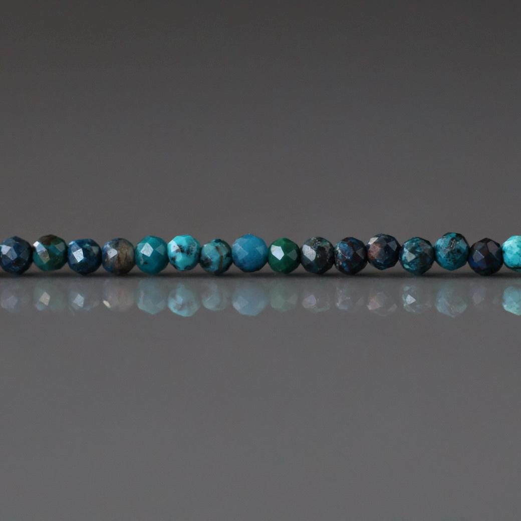 2mm Quantum Quattro Beads – Tiny Faceted Round Natural Gemstone 15" Strand