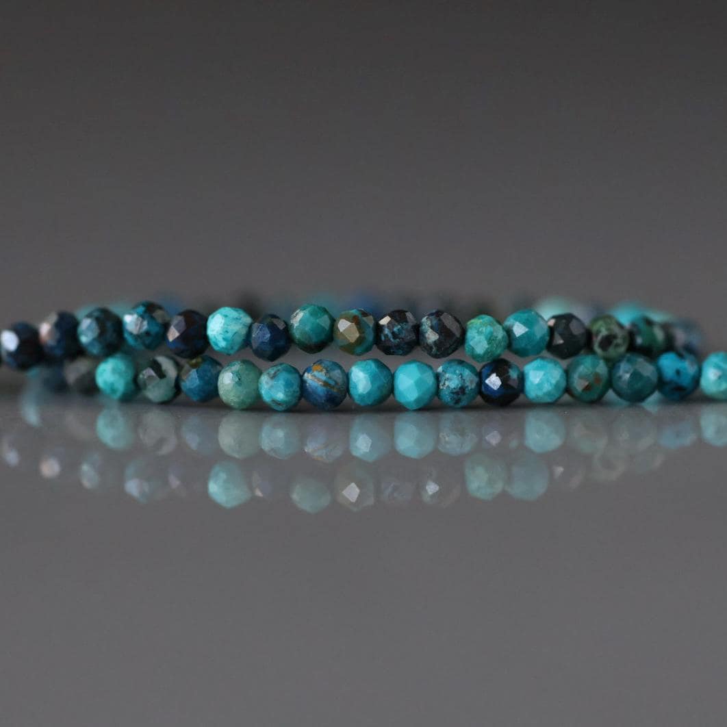 2mm Quantum Quattro Beads ‚Äì Tiny Faceted Round Natural Gemstone 15" Strand