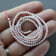 2mm Natural Queen Conch Beads Micro Faceted Genuine Shell Beads 15