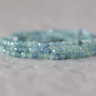 2mm Rare Blue Mint Green Kyanite Beads Faceted Round Natural Gemstone for DIY Jewelry Making Beading Supplies