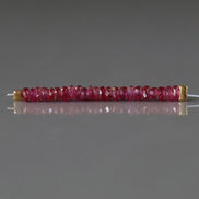 2mm Rare Mozambique Ruby Rondelle Beads Faceted Tiny AAA Ruby Gemstone Beads Gift July Birthstone DIY Jewelry Making Earrings, Necklace