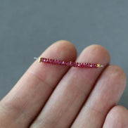 2mm Rare Mozambique Ruby Rondelle Beads Faceted Tiny AAA Ruby Gemstone Beads Gift July Birthstone DIY Jewelry Making Earrings, Necklace