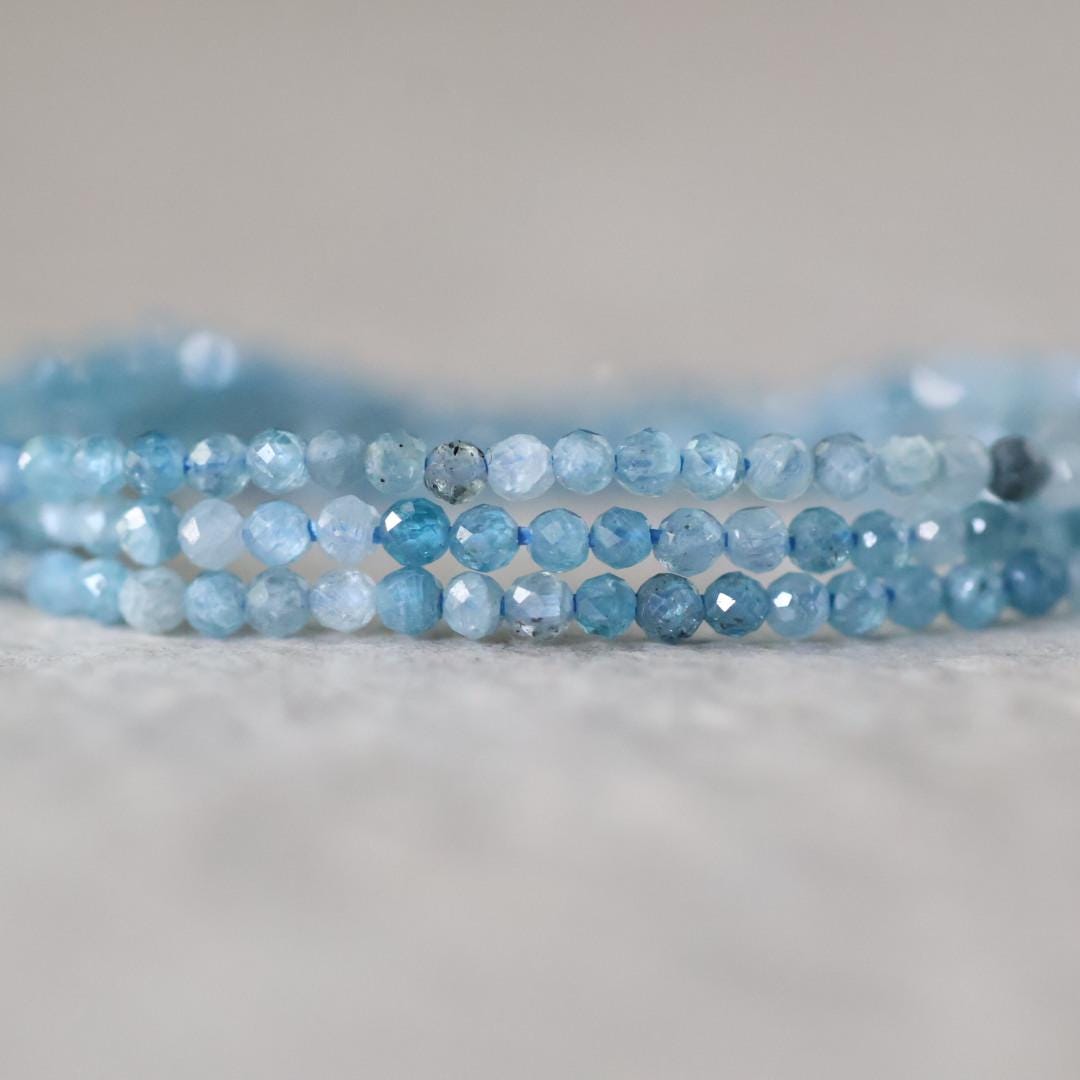 2mm Rare Paraiba Kyanite Beads Faceted Round Natural Gemstone for DIY Jewelry Making Beading Supplies