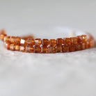 2mm Rare Topazolite Garnet Cube Beads Yellow Garnet Strand 4" Faceted Genuine Gemstone Natural for DIY Jewelry Making Earrings